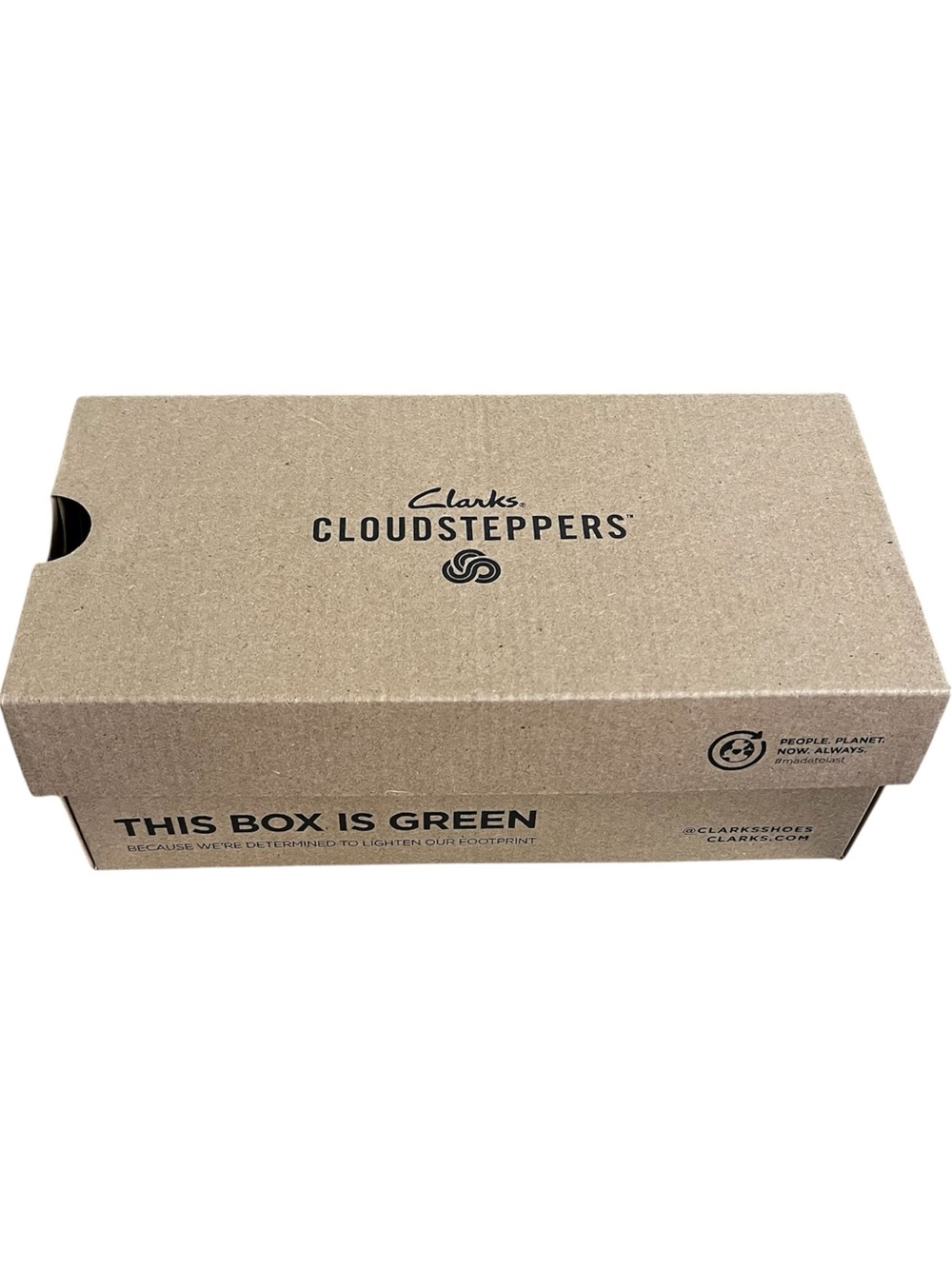 EMPTY Clarks Cloudsteppers Breeze Sea Black Synthetic Sandals Size 6 Shoe Box